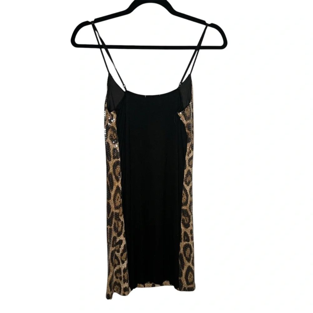 Vintage Y2K Geri C Cheetah Sequin‎ Mini Dress